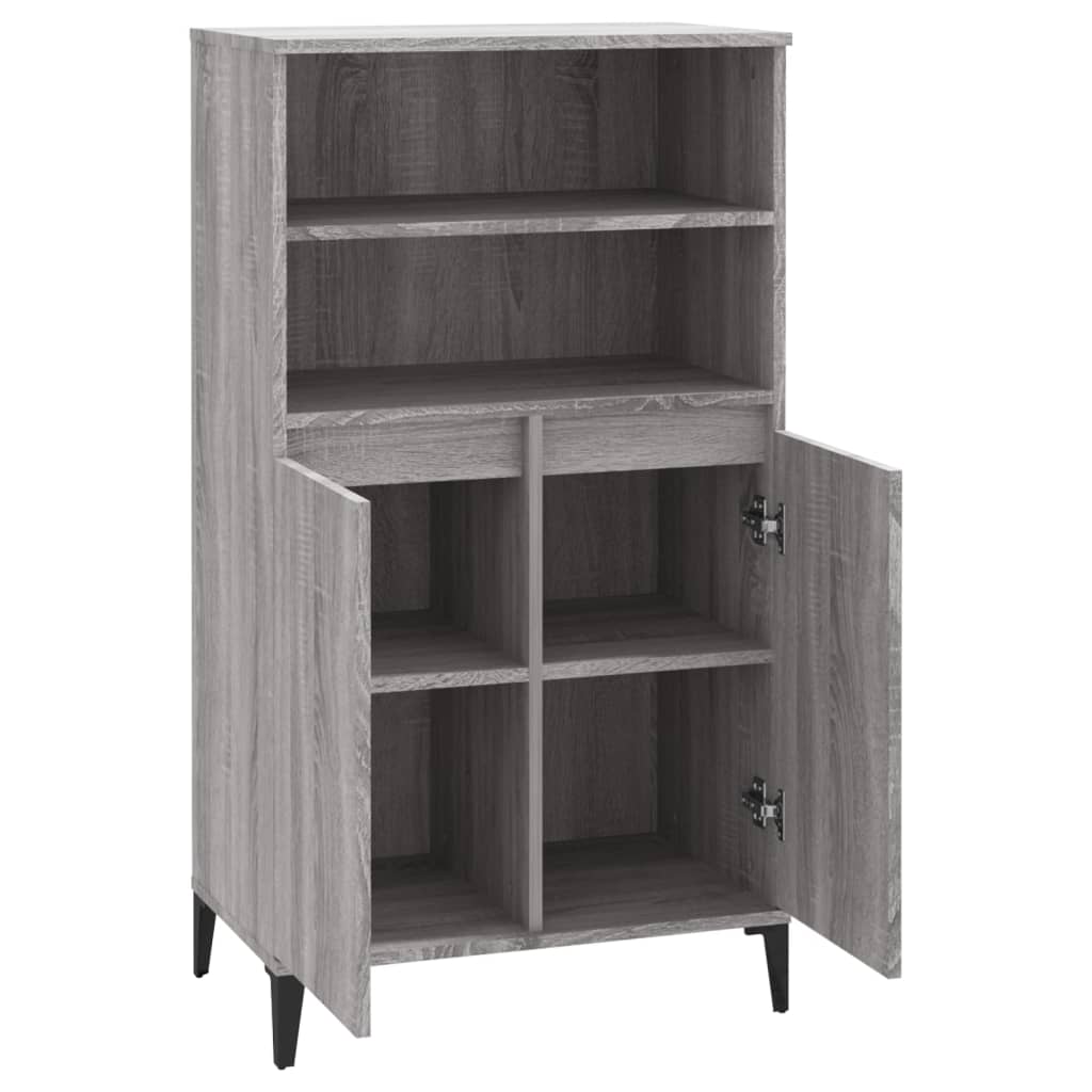 vidaXL Bahut haut gris Sonoma 60x36x110 cm en bois d'ingénierie