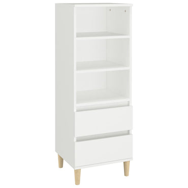 vidaXL Buffet haut blanc 40x36x110 cm en bois d'ingénierie