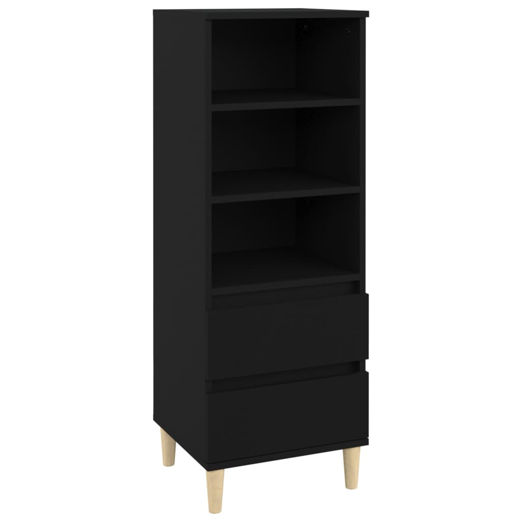 vidaXL Highboard Noir 40x36x110 cm Bois d'ingénierie