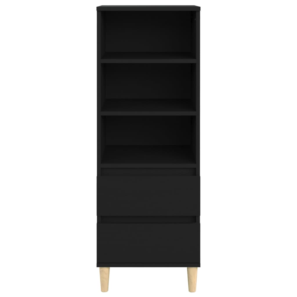 vidaXL Highboard Noir 40x36x110 cm Bois d'ingénierie