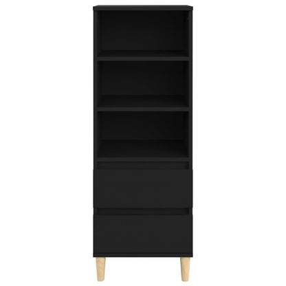 vidaXL Highboard Noir 40x36x110 cm Bois d'ingénierie