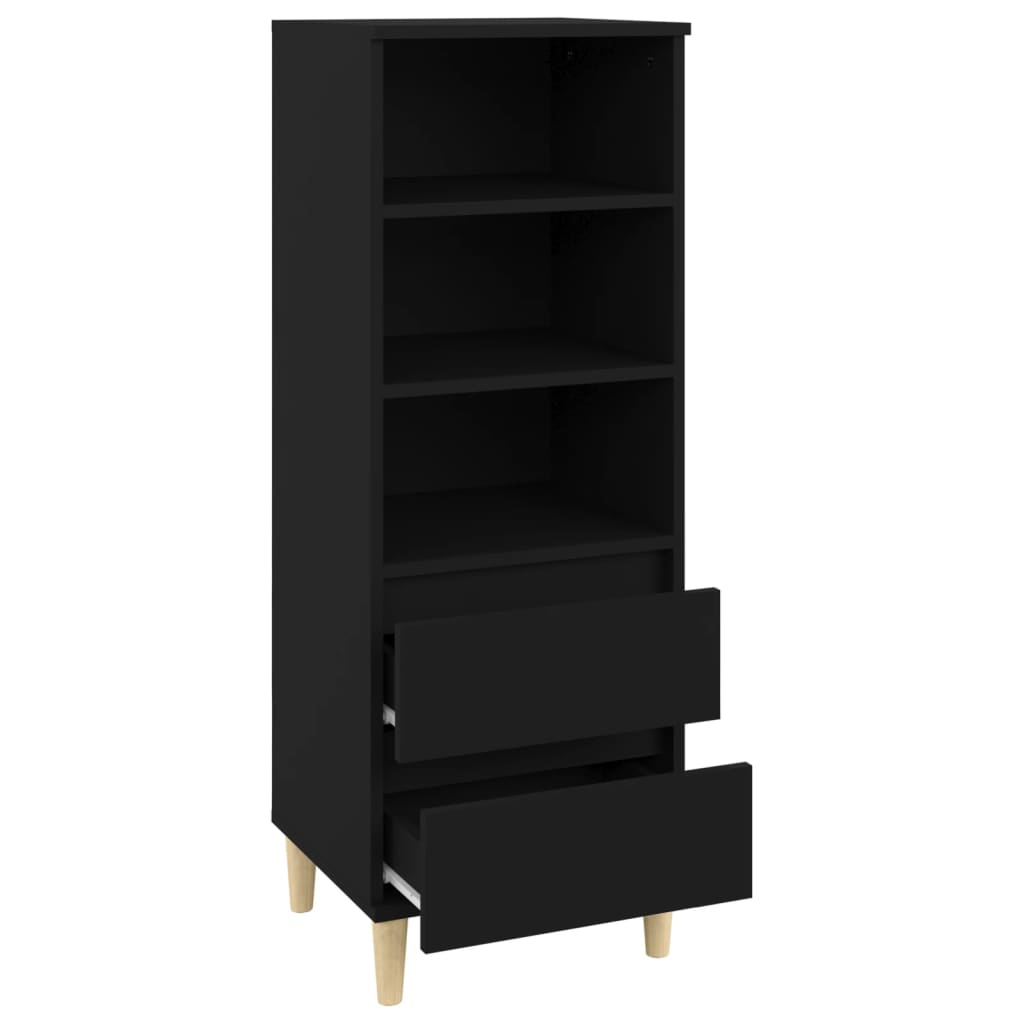 vidaXL Highboard Noir 40x36x110 cm Bois d'ingénierie
