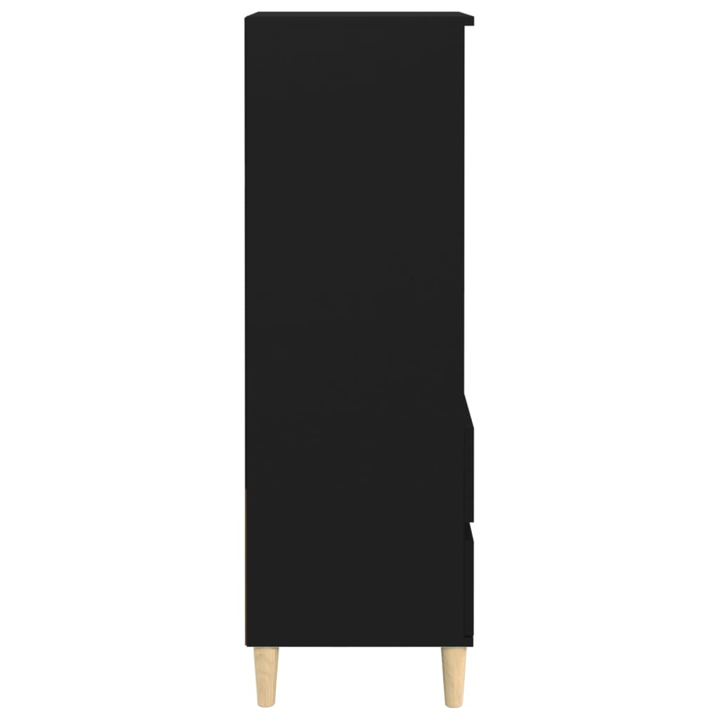 vidaXL Highboard Noir 40x36x110 cm Bois d'ingénierie