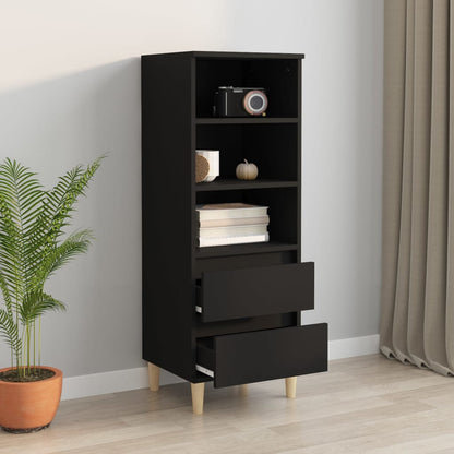 vidaXL Highboard Noir 40x36x110 cm Bois d'ingénierie