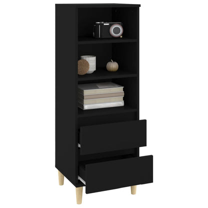 vidaXL Highboard Noir 40x36x110 cm Bois d'ingénierie
