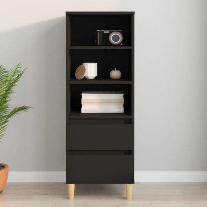 vidaXL Highboard Noir 40x36x110 cm Bois d'ingénierie