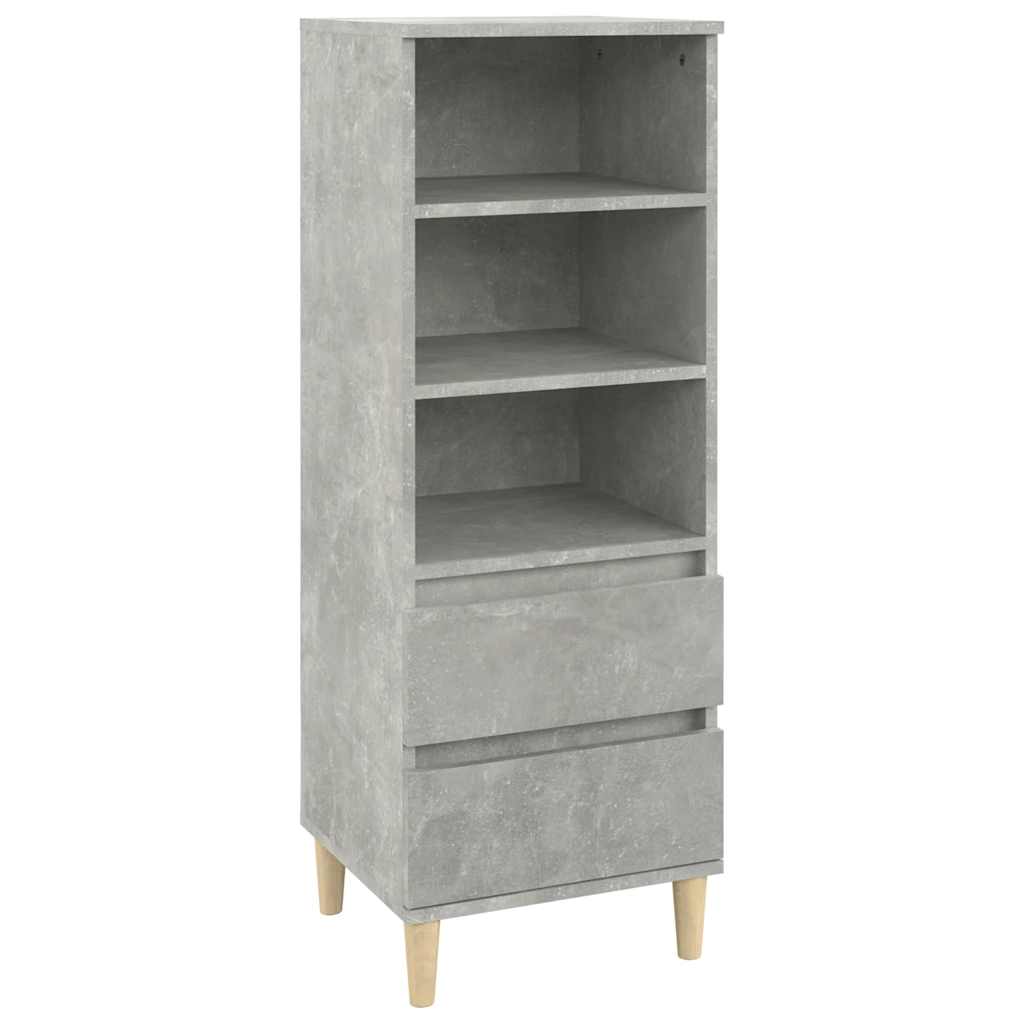 vidaXL Buffet haut gris béton 40x36x110 cm en bois d'ingénierie