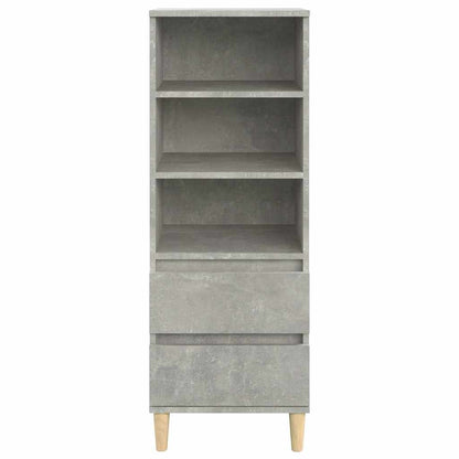 vidaXL Buffet haut gris béton 40x36x110 cm en bois d'ingénierie