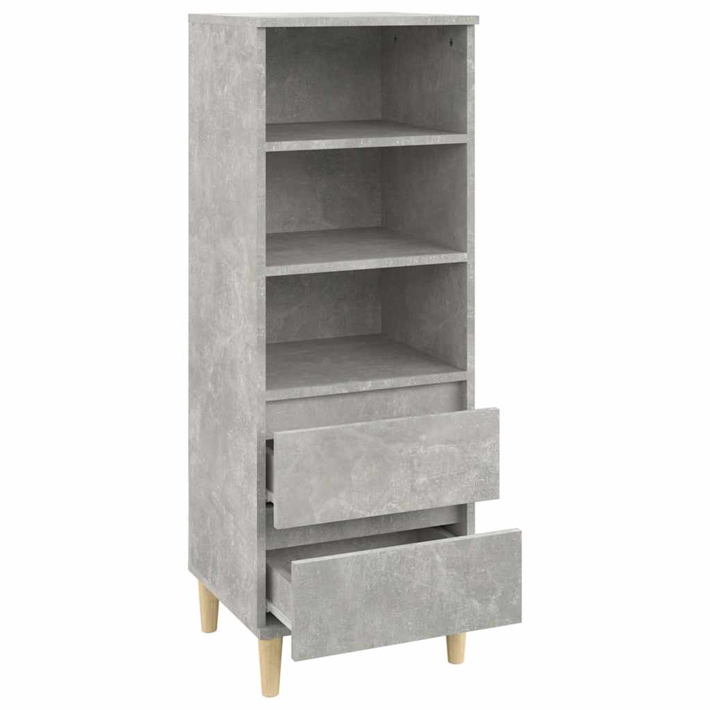 vidaXL Buffet haut gris béton 40x36x110 cm en bois d'ingénierie