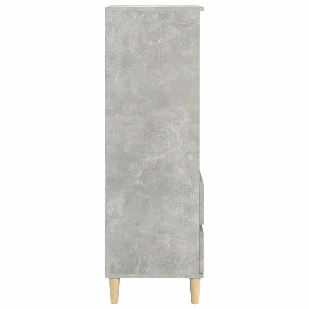 vidaXL Buffet haut gris béton 40x36x110 cm en bois d'ingénierie
