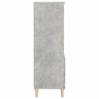 vidaXL Buffet haut gris béton 40x36x110 cm en bois d'ingénierie