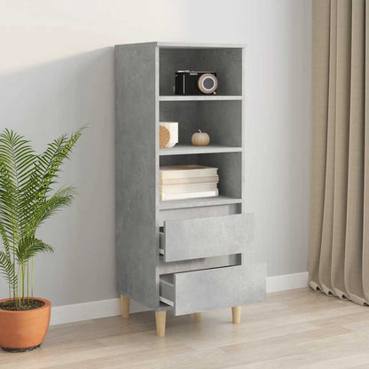 vidaXL Buffet haut gris béton 40x36x110 cm en bois d'ingénierie