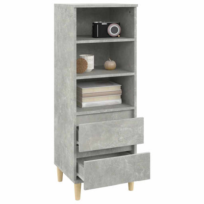 vidaXL Buffet haut gris béton 40x36x110 cm en bois d'ingénierie