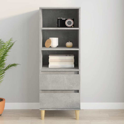 vidaXL Buffet haut gris béton 40x36x110 cm en bois d'ingénierie