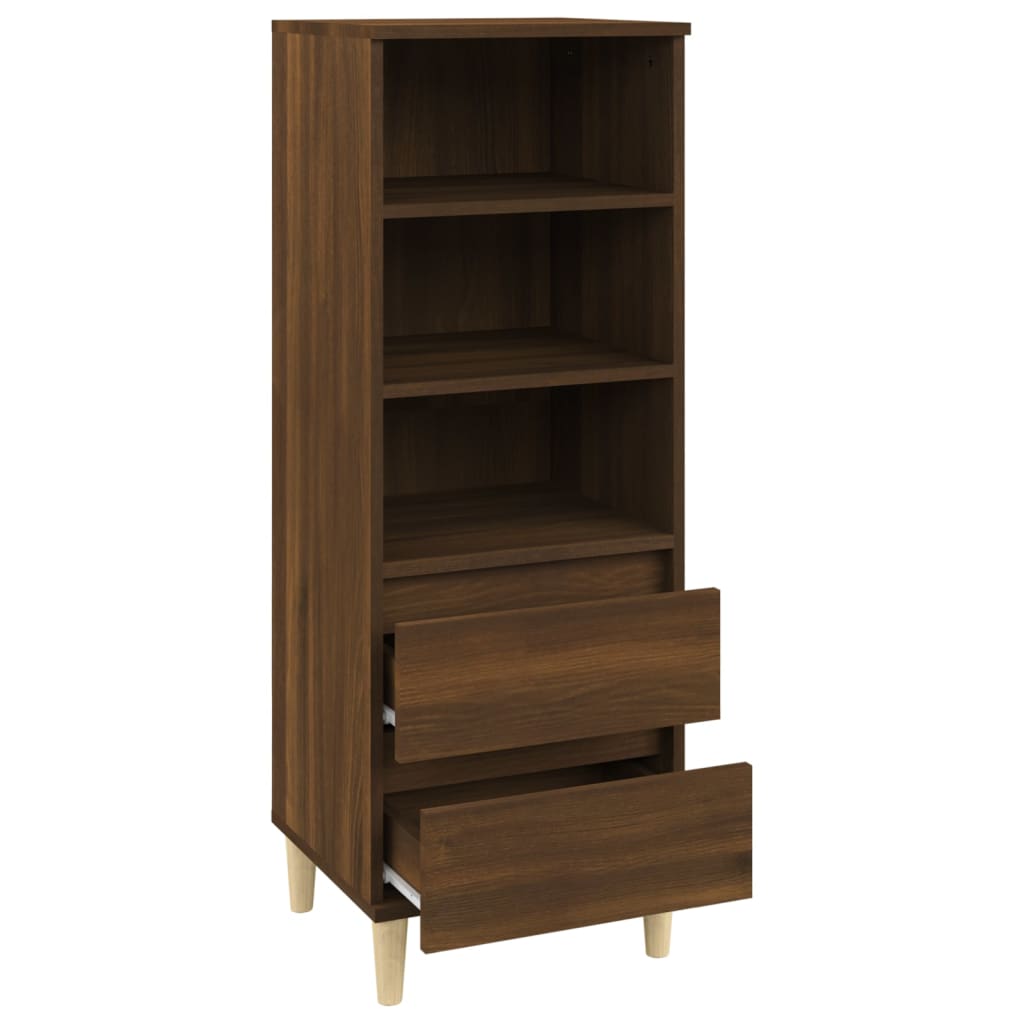 vidaXL Highboard Braun Eichen-Optik 40x36x110 cm Holzwerkstoff