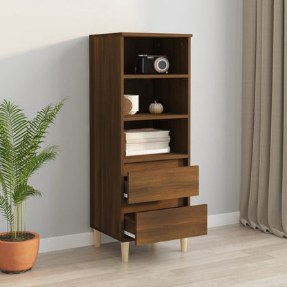 vidaXL Highboard Braun Eichen-Optik 40x36x110 cm Holzwerkstoff