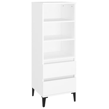 vidaXL Buffet haut blanc 40x36x110 cm en bois d'ingénierie