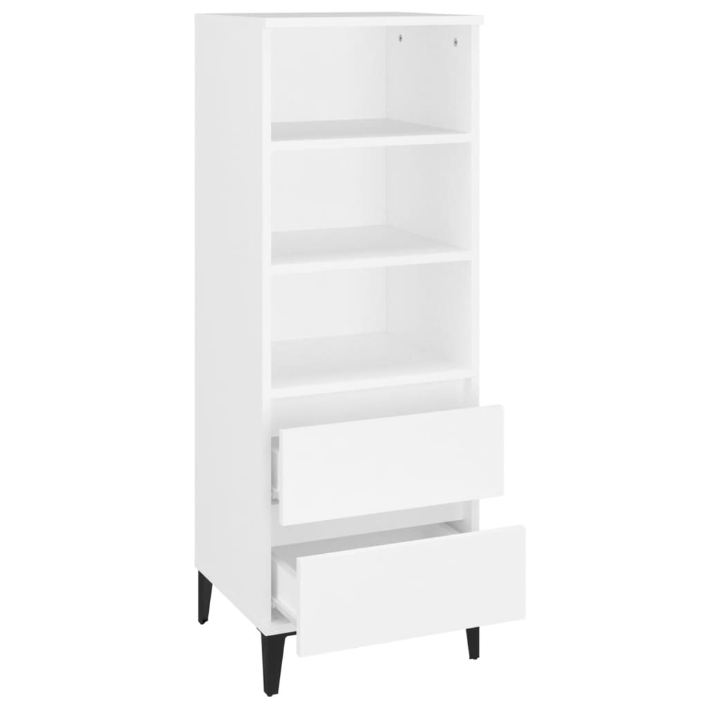 vidaXL Buffet haut blanc 40x36x110 cm en bois d'ingénierie