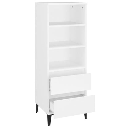 vidaXL Buffet haut blanc 40x36x110 cm en bois d'ingénierie