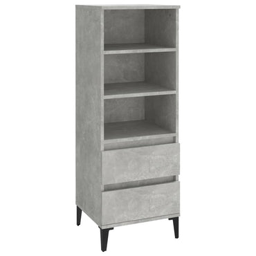 vidaXL Buffet haut gris béton 40x36x110 cm en bois d'ingénierie