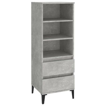 vidaXL Buffet haut gris béton 40x36x110 cm en bois d'ingénierie