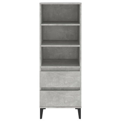 vidaXL Buffet haut gris béton 40x36x110 cm en bois d'ingénierie