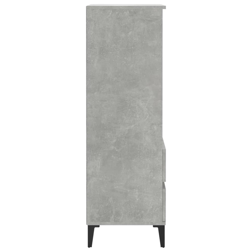 vidaXL Buffet haut gris béton 40x36x110 cm en bois d'ingénierie