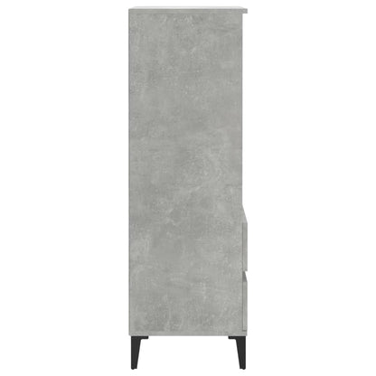 vidaXL Buffet haut gris béton 40x36x110 cm en bois d'ingénierie