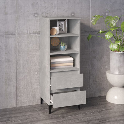 vidaXL Buffet haut gris béton 40x36x110 cm en bois d'ingénierie