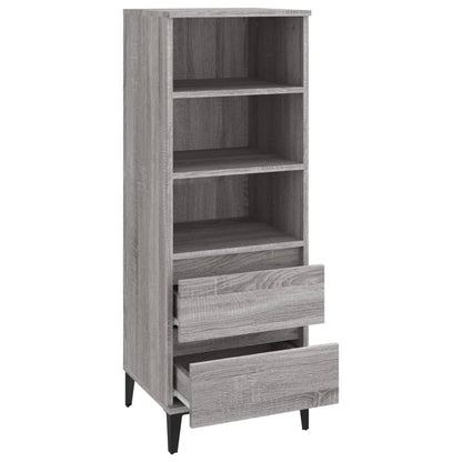 vidaXL Highboard gris Sonoma 40x36x110 cm en bois d'ingénierie