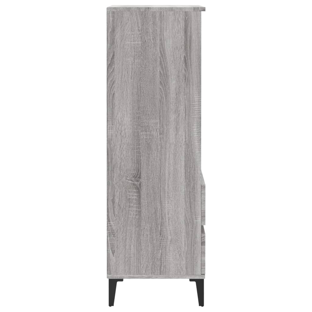 vidaXL Highboard gris Sonoma 40x36x110 cm en bois d'ingénierie