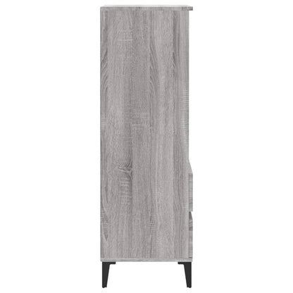 vidaXL Highboard gris Sonoma 40x36x110 cm en bois d'ingénierie