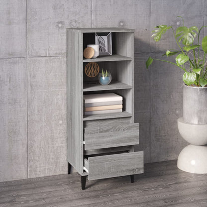 vidaXL Highboard gris Sonoma 40x36x110 cm en bois d'ingénierie