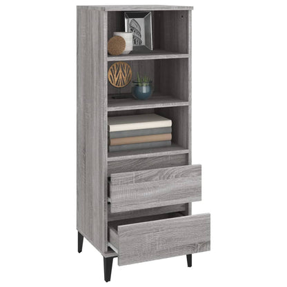 vidaXL Highboard gris Sonoma 40x36x110 cm en bois d'ingénierie