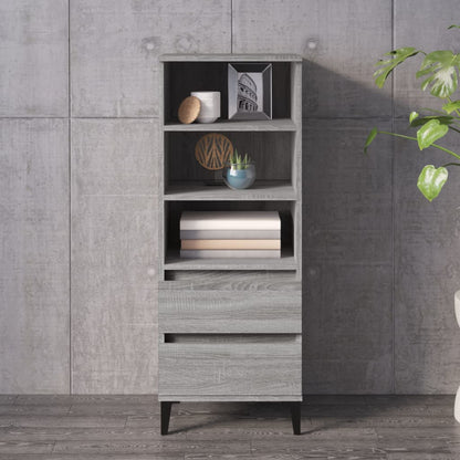 vidaXL Highboard gris Sonoma 40x36x110 cm en bois d'ingénierie