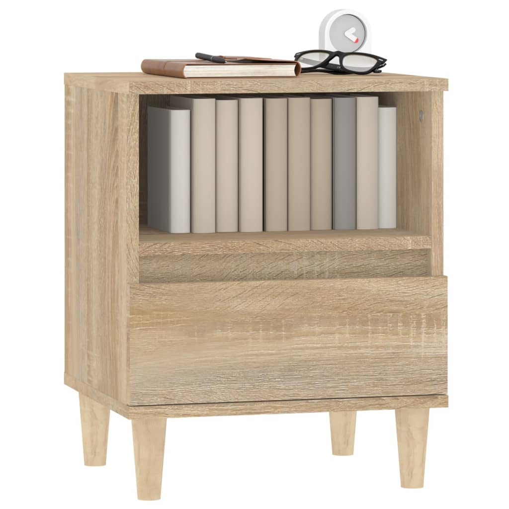 vidaXL Nachttische 2 Stk. Sonoma-Eiche 40x35x50 cm