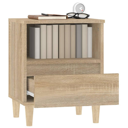 vidaXL Nachttische 2 Stk. Sonoma-Eiche 40x35x50 cm