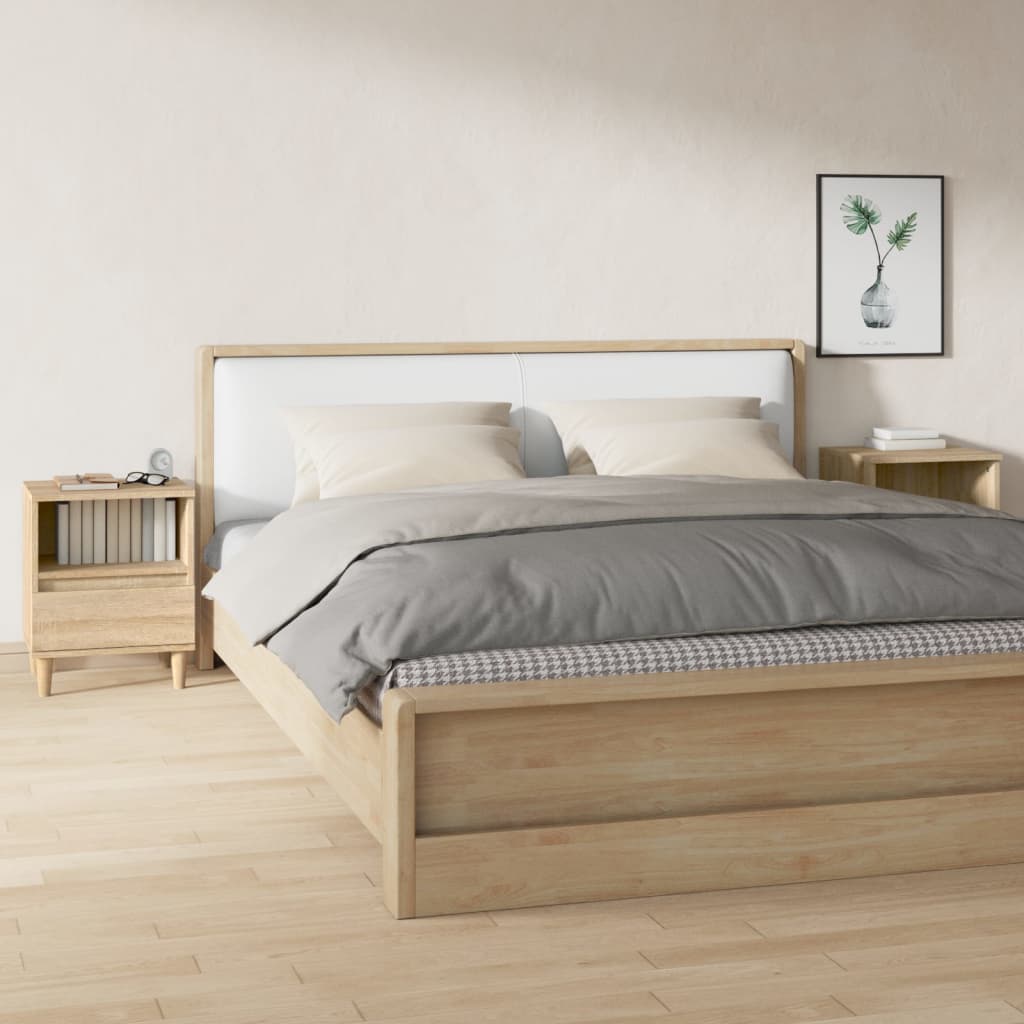 vidaXL Nachttische 2 Stk. Sonoma-Eiche 40x35x50 cm