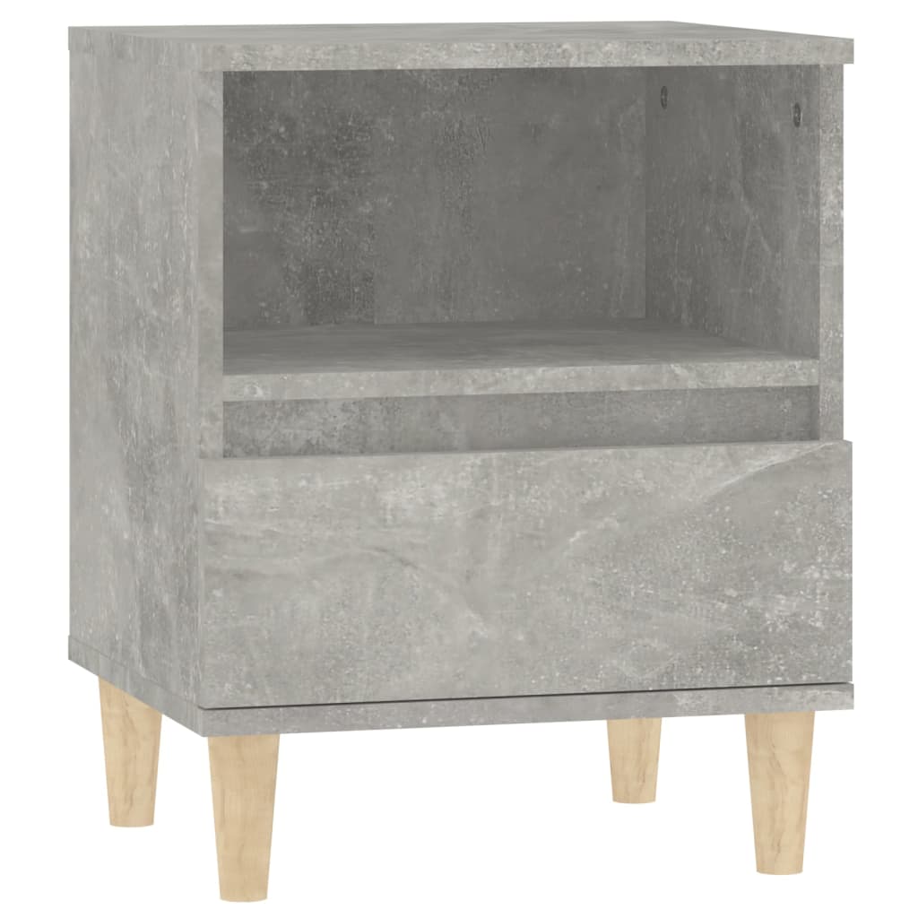 vidaXL Table de chevet gris béton 40x35x50 cm