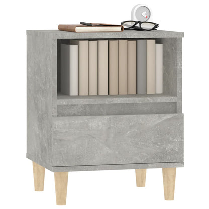 vidaXL Table de chevet gris béton 40x35x50 cm