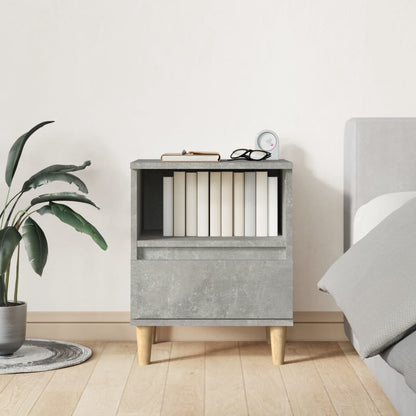 vidaXL Table de chevet gris béton 40x35x50 cm