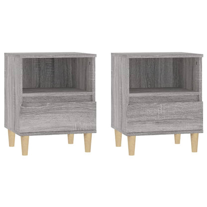 vidaXL Tables de chevet 2 pcs Gris Sonoma 40x35x50 cm