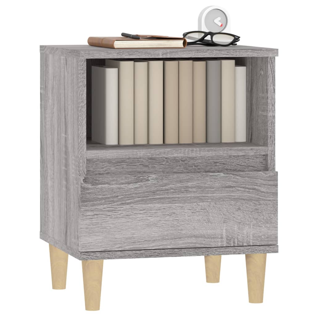 vidaXL Tables de chevet 2 pcs Gris Sonoma 40x35x50 cm