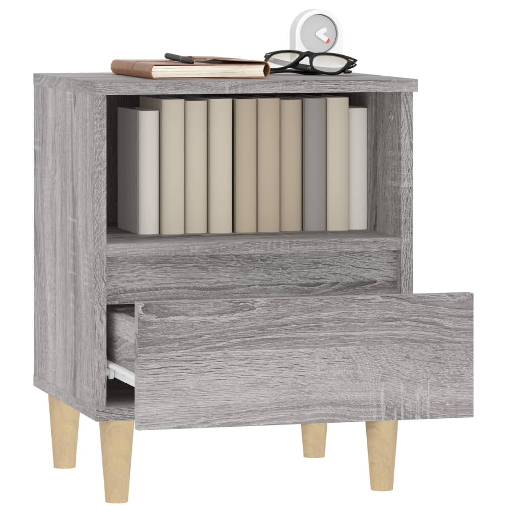 vidaXL Tables de chevet 2 pcs Gris Sonoma 40x35x50 cm