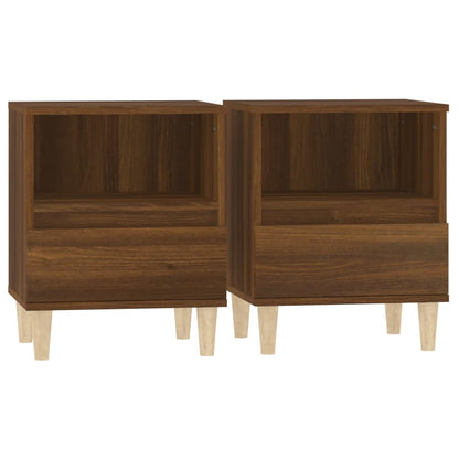 vidaXL Tables de chevet 2 pcs Aspect chêne marron 40x35x50 cm