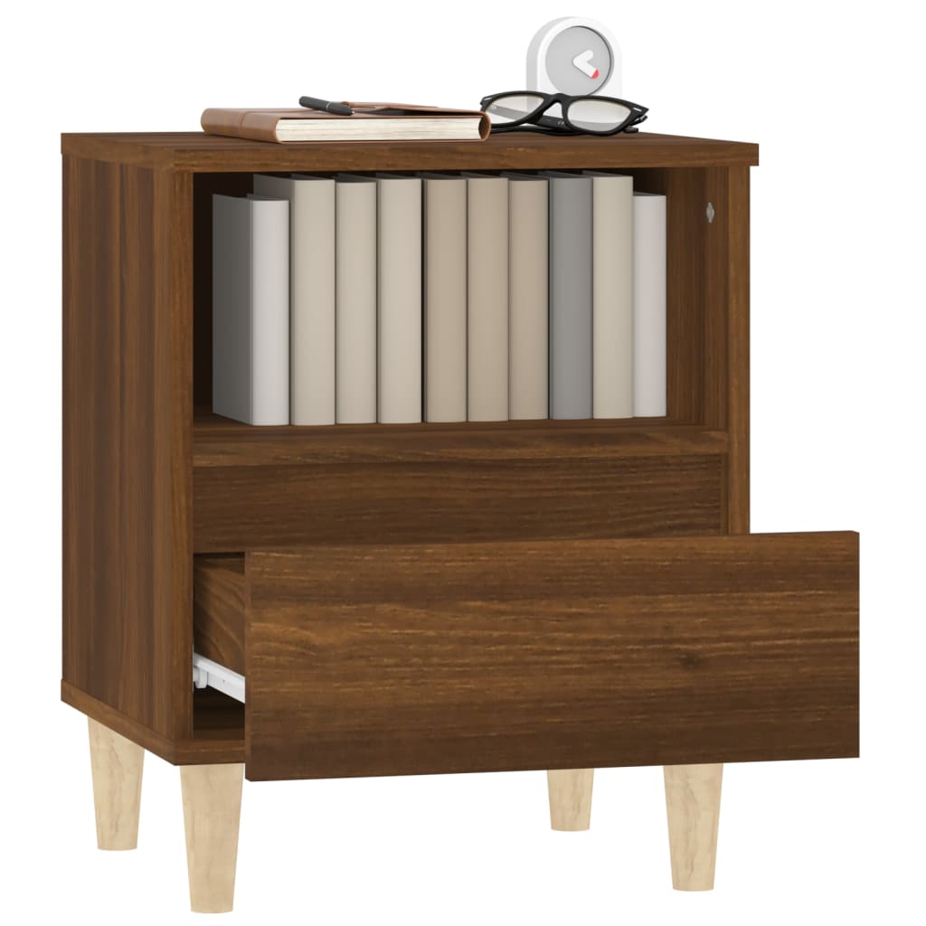 vidaXL Tables de chevet 2 pcs Aspect chêne marron 40x35x50 cm