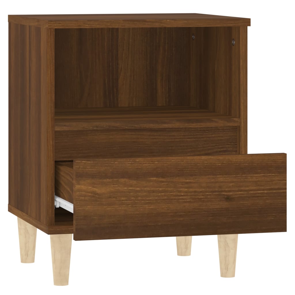 vidaXL Tables de chevet 2 pcs Aspect chêne marron 40x35x50 cm