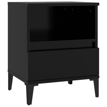 vidaXL Nachttisch Schwarz 40x35x50 cm