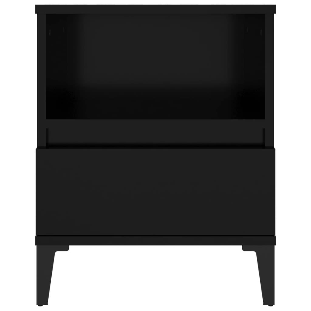 vidaXL Nachttisch Schwarz 40x35x50 cm