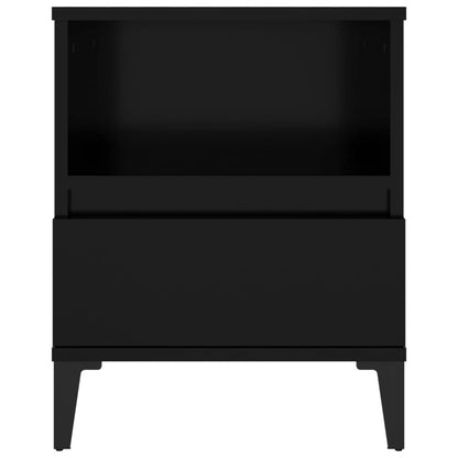 vidaXL Nachttisch Schwarz 40x35x50 cm
